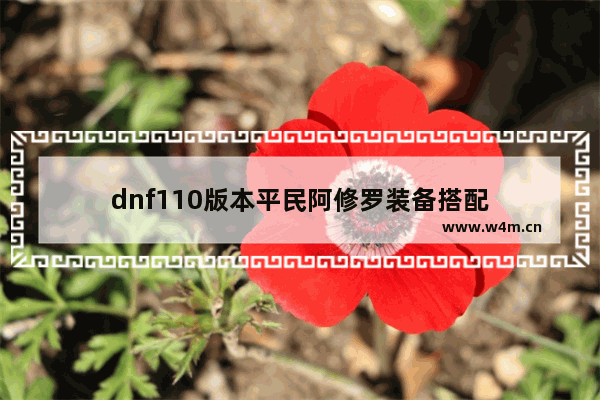 dnf110版本平民阿修罗装备搭配