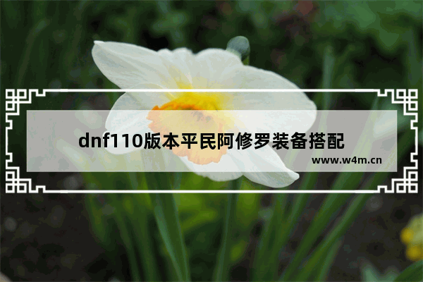 dnf110版本平民阿修罗装备搭配