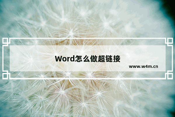 Word怎么做超链接