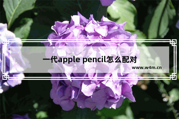 一代apple pencil怎么配对