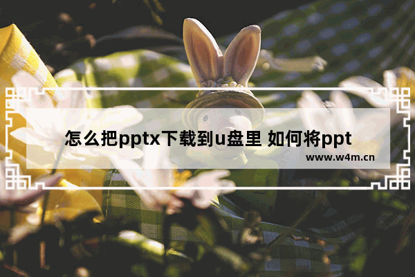 怎么把pptx下载到u盘里 如何将pptx保存到U盘？