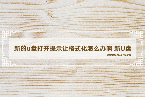 新的u盘打开提示让格式化怎么办啊 新U盘打开提示格式化怎么办