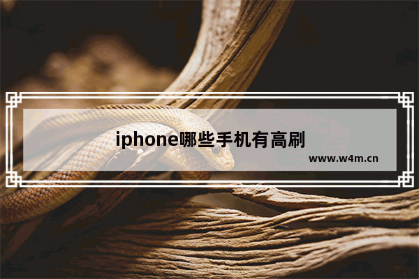 iphone哪些手机有高刷