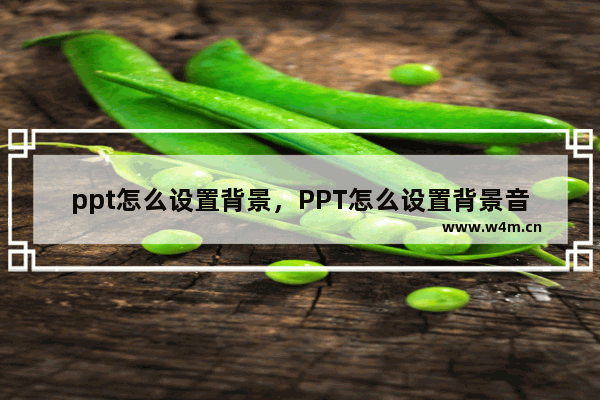 ppt怎么设置背景，PPT怎么设置背景音乐