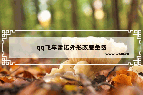 qq飞车雷诺外形改装免费