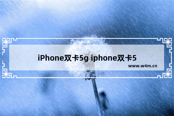 iPhone双卡5g iphone双卡5G手机有哪些