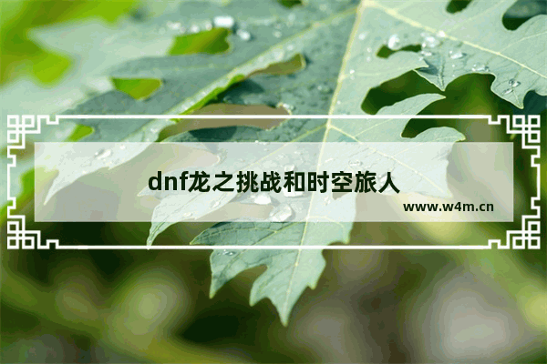 dnf龙之挑战和时空旅人