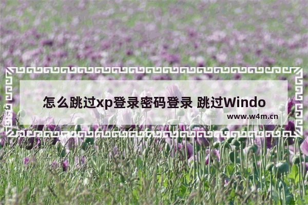 怎么跳过xp登录密码登录 跳过Windows XP登录密码的方法