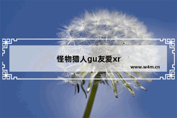 怪物猎人gu友爱xr