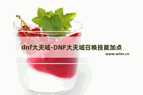 dnf大天域-DNF大天域召唤技能加点