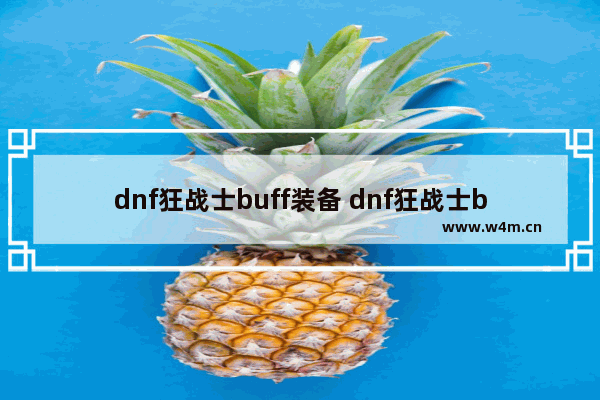 dnf狂战士buff装备 dnf狂战士buff装备有什么用