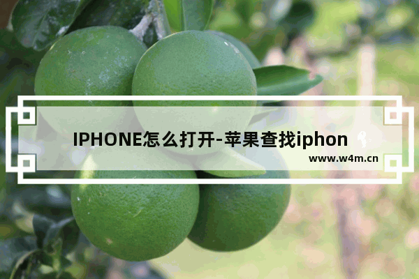 IPHONE怎么打开-苹果查找iphone怎么打开