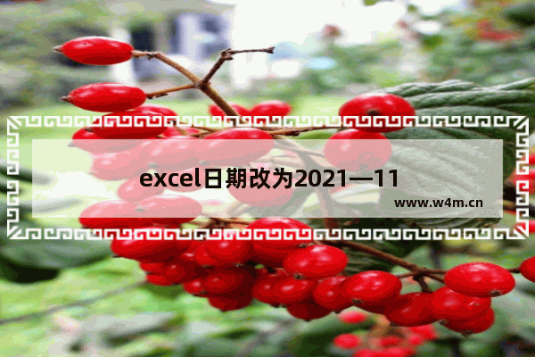 excel日期改为2021—11