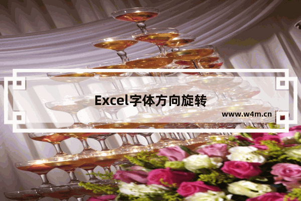 Excel字体方向旋转