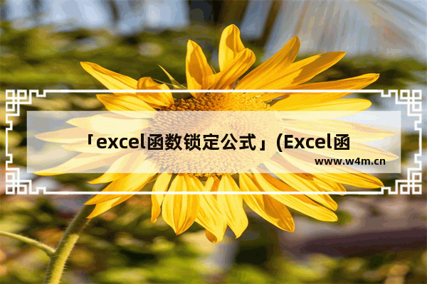 「excel函数锁定公式」(Excel函数锁定公式里的哪部分)