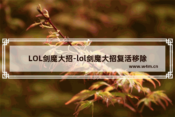 LOL剑魔大招-lol剑魔大招复活移除