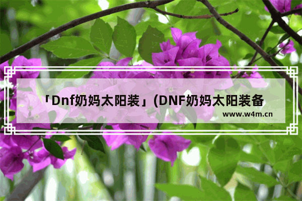 「Dnf奶妈太阳装」(DNF奶妈太阳装备)