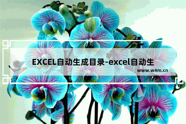 EXCEL自动生成目录-excel自动生成目录索引