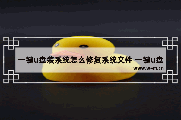 一键u盘装系统怎么修复系统文件 一键u盘装系统修复文件方法