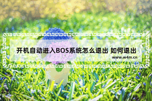 开机自动进入BOS系统怎么退出 如何退出开机自动进入的BOS系统