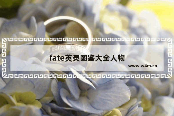 fate英灵图鉴大全人物