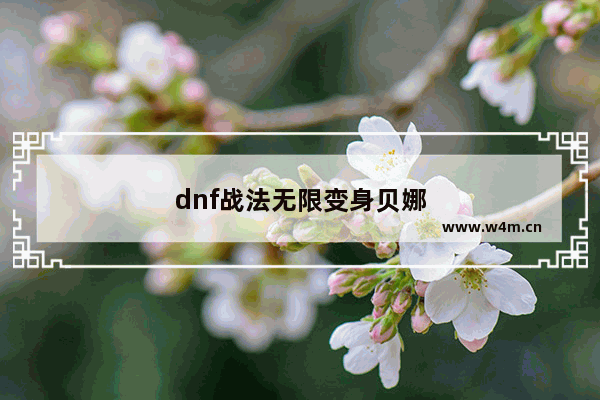 dnf战法无限变身贝娜