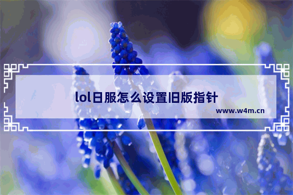 lol日服怎么设置旧版指针