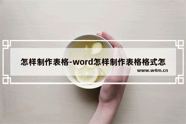 怎样制作表格-word怎样制作表格格式怎么调