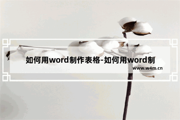 如何用word制作表格-如何用word制作表格与图表