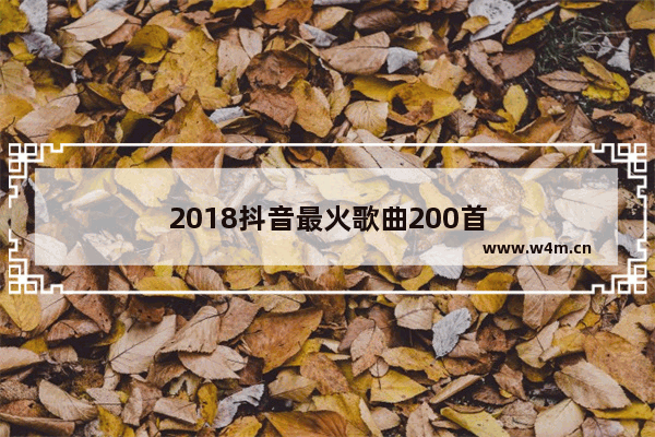 2018抖音最火歌曲200首