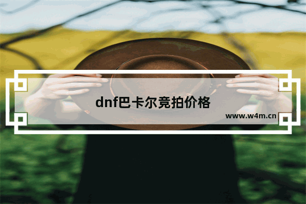 dnf巴卡尔竞拍价格