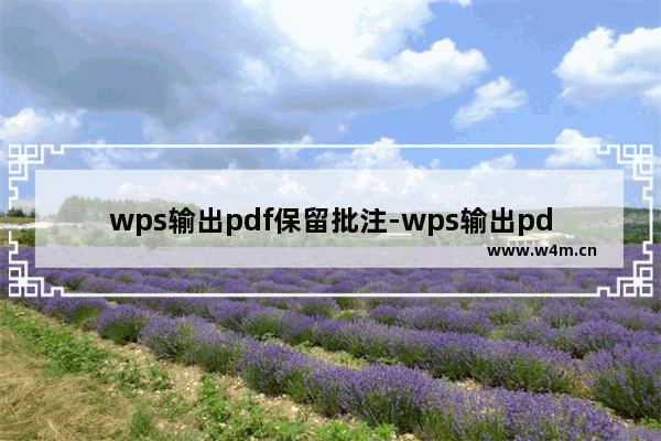 wps输出pdf保留批注-wps输出pdf保留批注框在右侧显示