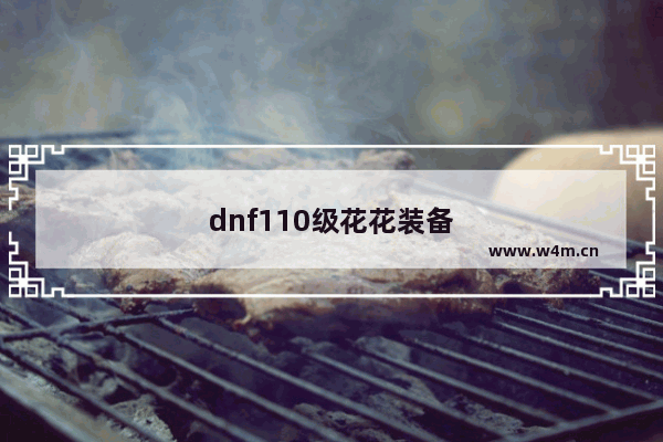 dnf110级花花装备