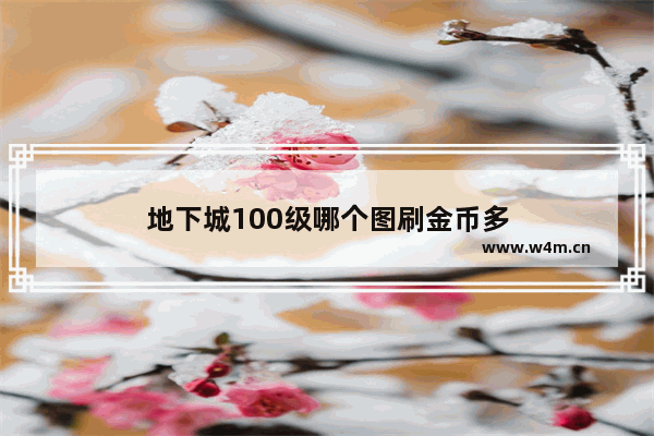 地下城100级哪个图刷金币多