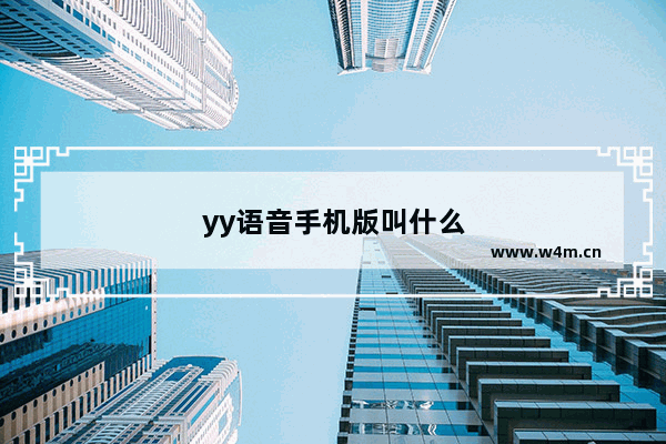 yy语音手机版叫什么