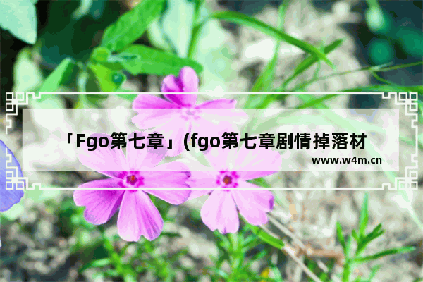 「Fgo第七章」(fgo第七章剧情掉落材料)