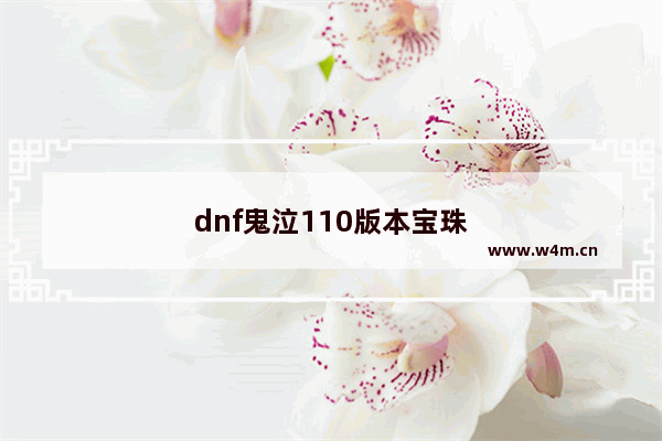 dnf鬼泣110版本宝珠