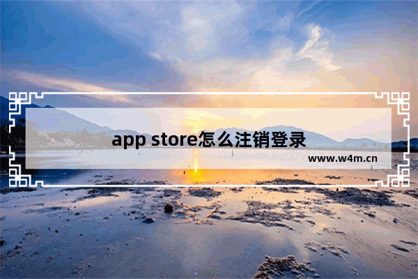 app store怎么注销登录