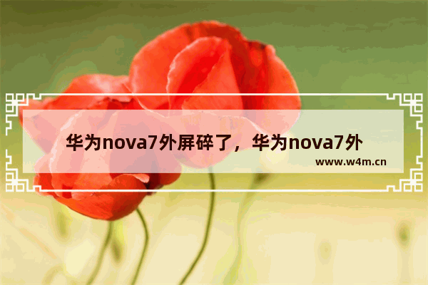 华为nova7外屏碎了，华为nova7外屏碎了换一下多少钱