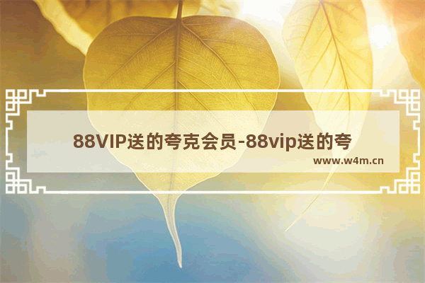 88VIP送的夸克会员-88vip送的夸克会员能扫描吗