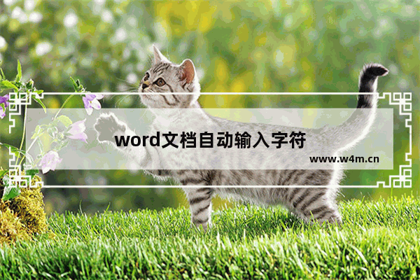 word文档自动输入字符