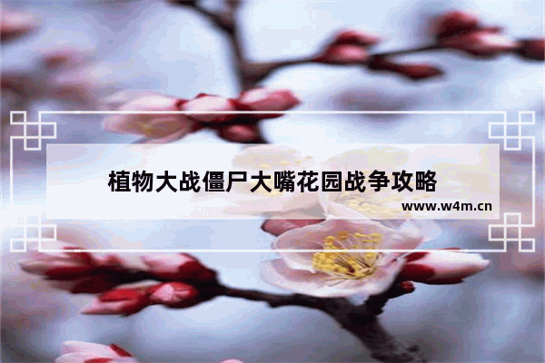 植物大战僵尸大嘴花园战争攻略