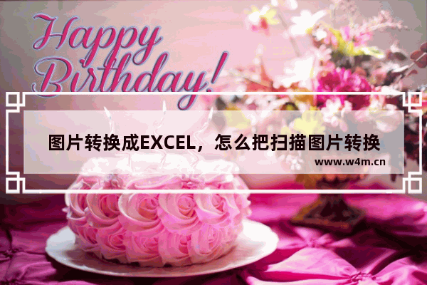 图片转换成EXCEL，怎么把扫描图片转换成excel文件的PDF图片