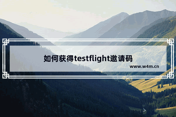 如何获得testflight邀请码