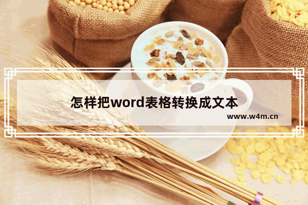 怎样把word表格转换成文本