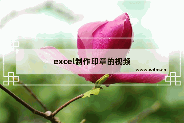 excel制作印章的视频