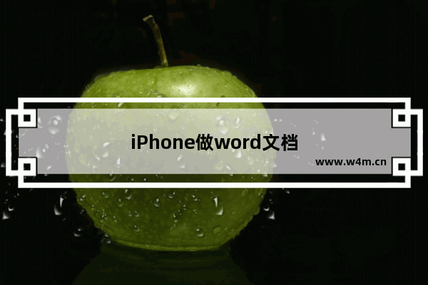 iPhone做word文档