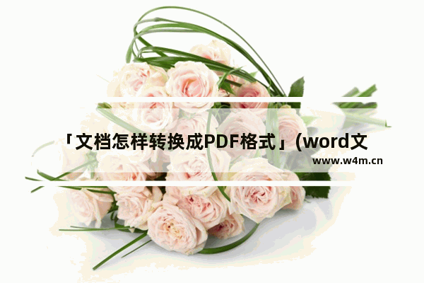 「文档怎样转换成PDF格式」(word文档怎样转换成pdf格式文件)