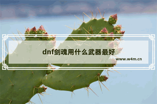 dnf剑魂用什么武器最好