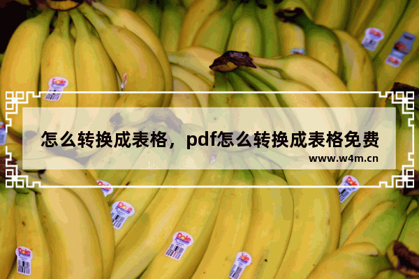 怎么转换成表格，pdf怎么转换成表格免费